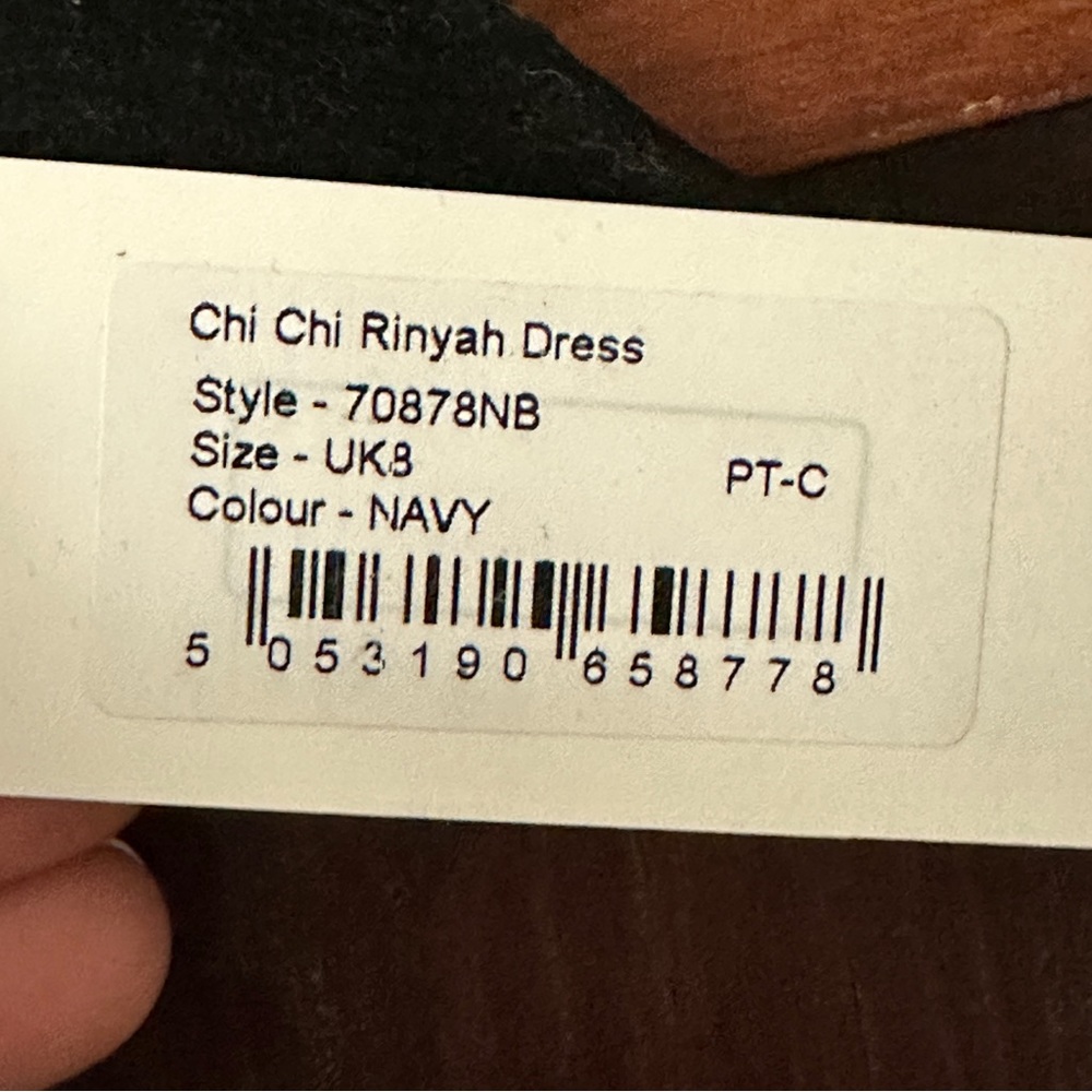 Chi Chi London Navy Blue Floral Strapless Midi Dress - Picture 5 of 5